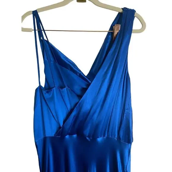 Veronica Beard Sanderson Dress Silk Blend Cowl Formal Gala Prom Party Size 14